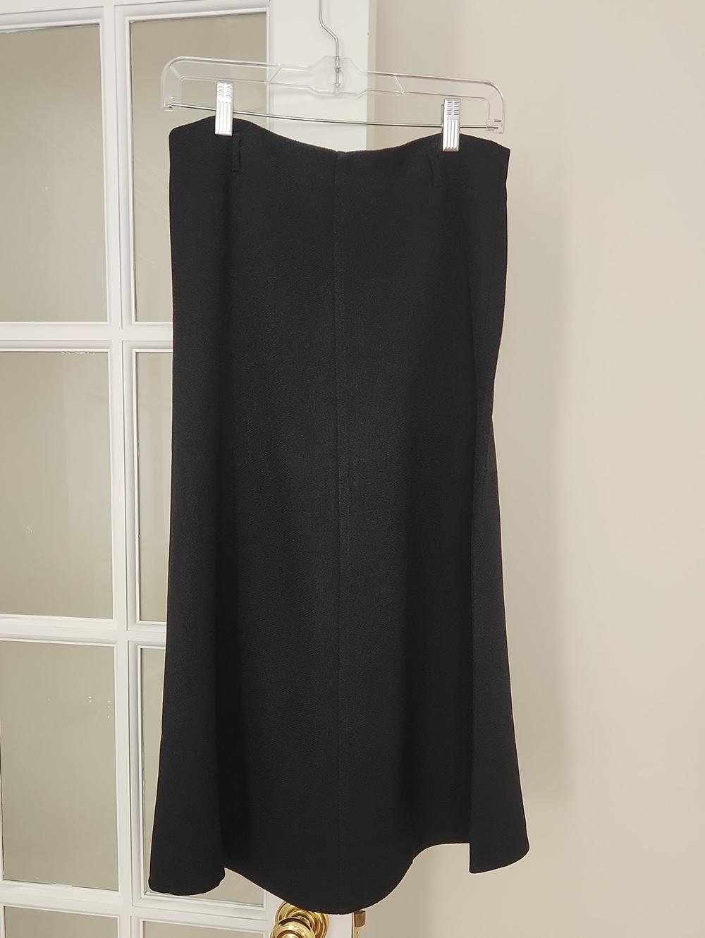 J. Crew Black Midi Flared Skirt